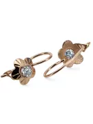 Auskarai Vintažiniai amatai Žirkoniai Originalus 14k rožinio aukso vintage vec028r